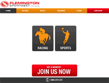 Tablet Screenshot of flemingtonsportsbet.com.au